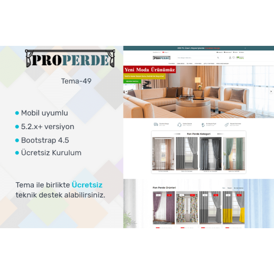 ProTicaret Perde Satış Teması 49